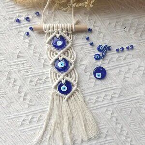 Evil Eye of Protection knitted  Wall / Door Hanger